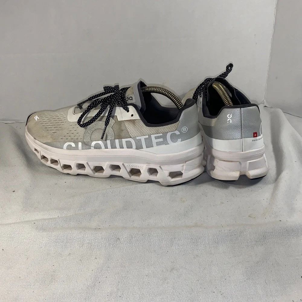 On Running Men's ‘Cloudmonster’ White/Black Sneakers
